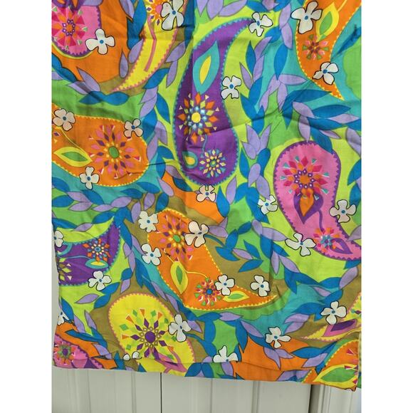 1960s Japanese Retro Mod Screen-Printed Shift Dress Bust 34 Small READ - Picture 13 of 16